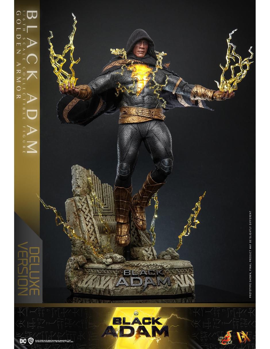 Figura de colección articulada Black Adam deluxe con luz 5