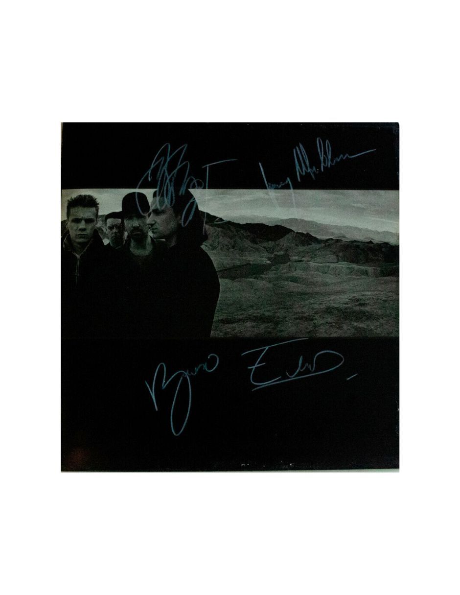 Disco de vinilo autografiado por U2 Disco de vinilo autografiado por U2