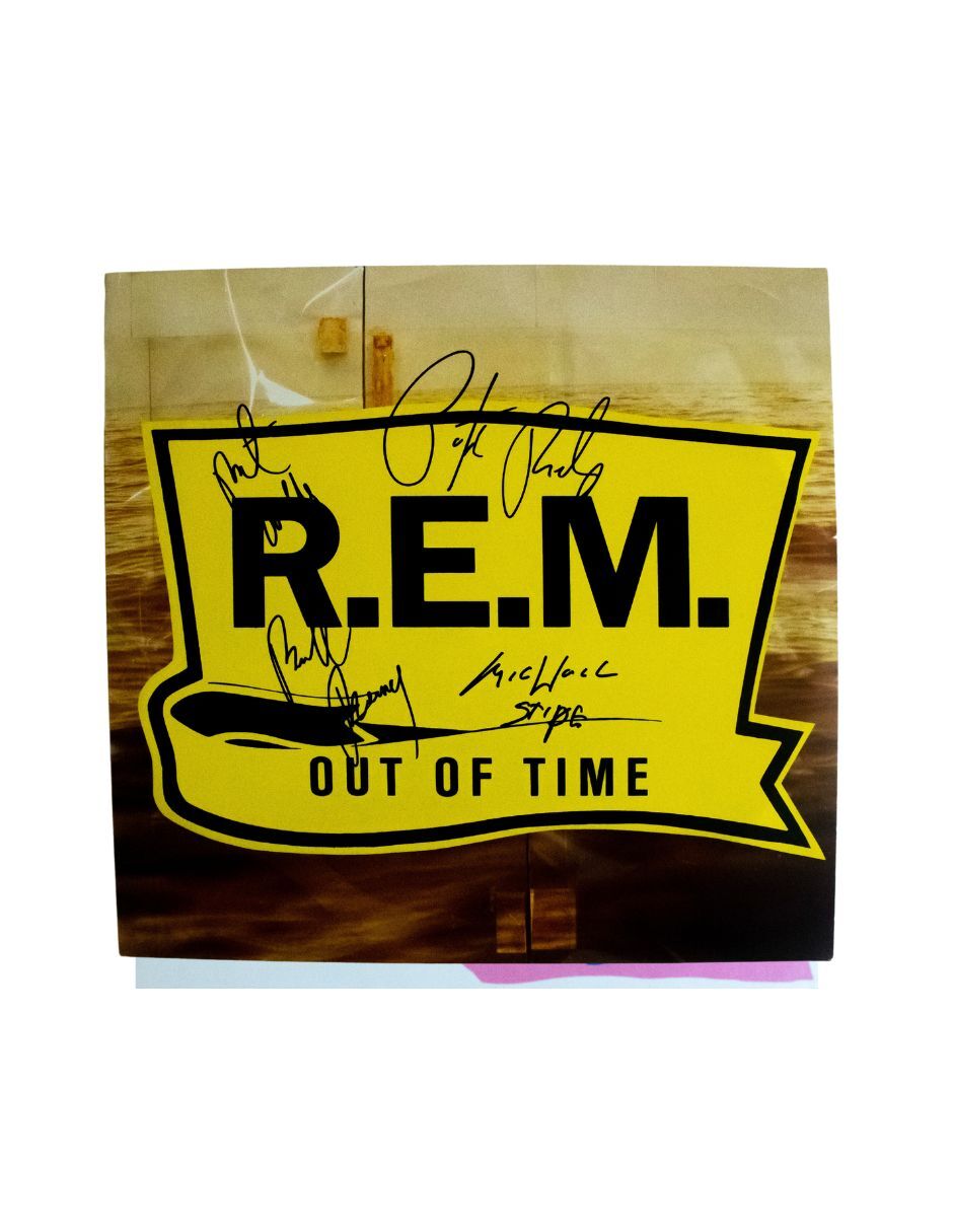 Disco de vinilo autografiado por R.E.M Disco de vinilo autografiado por R.E.M