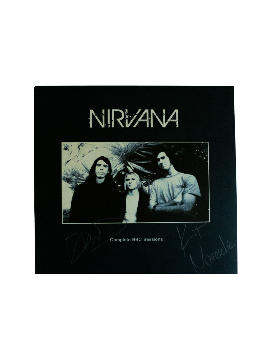 Disco de vinilo autografiado por Nirvana Disco de vinilo autografiado por Nirvana