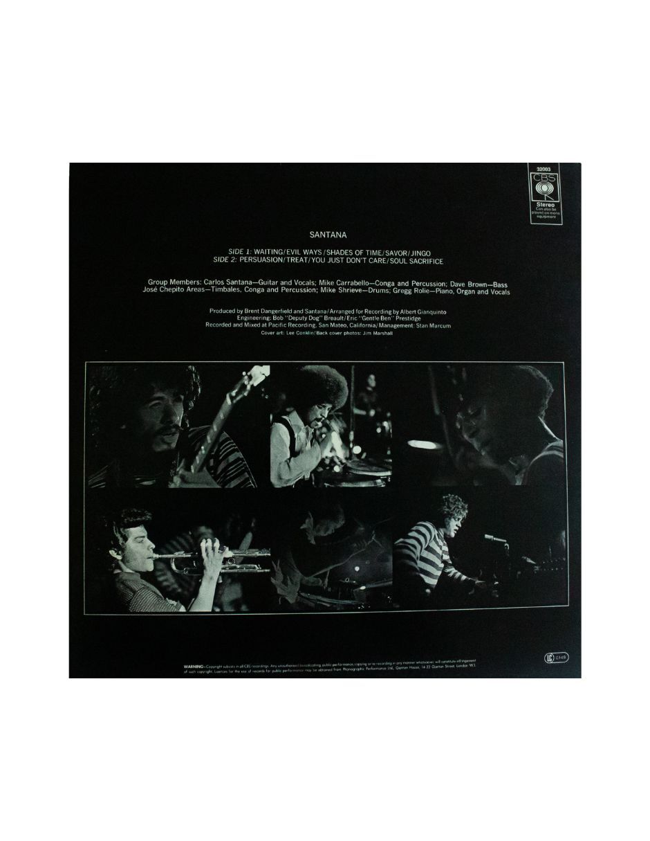 Disco de vinilo autografiado por Santana 3