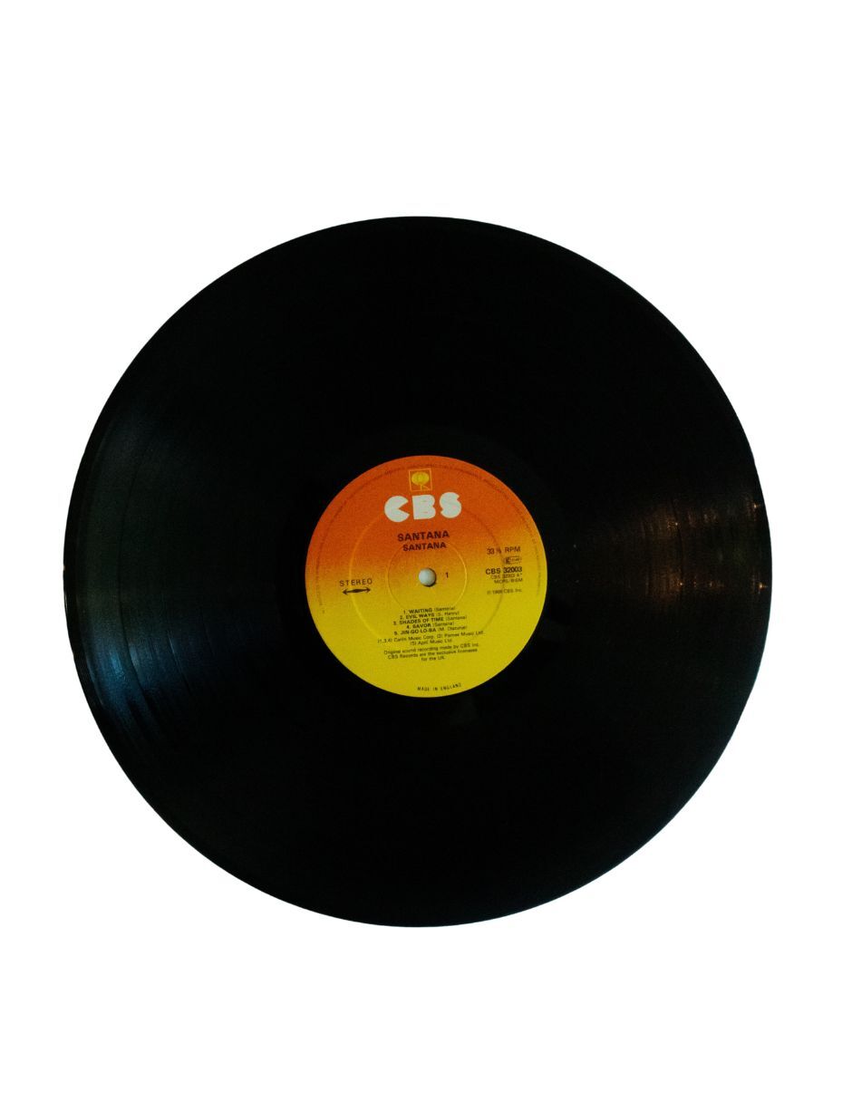 Disco de vinilo autografiado por Santana 4