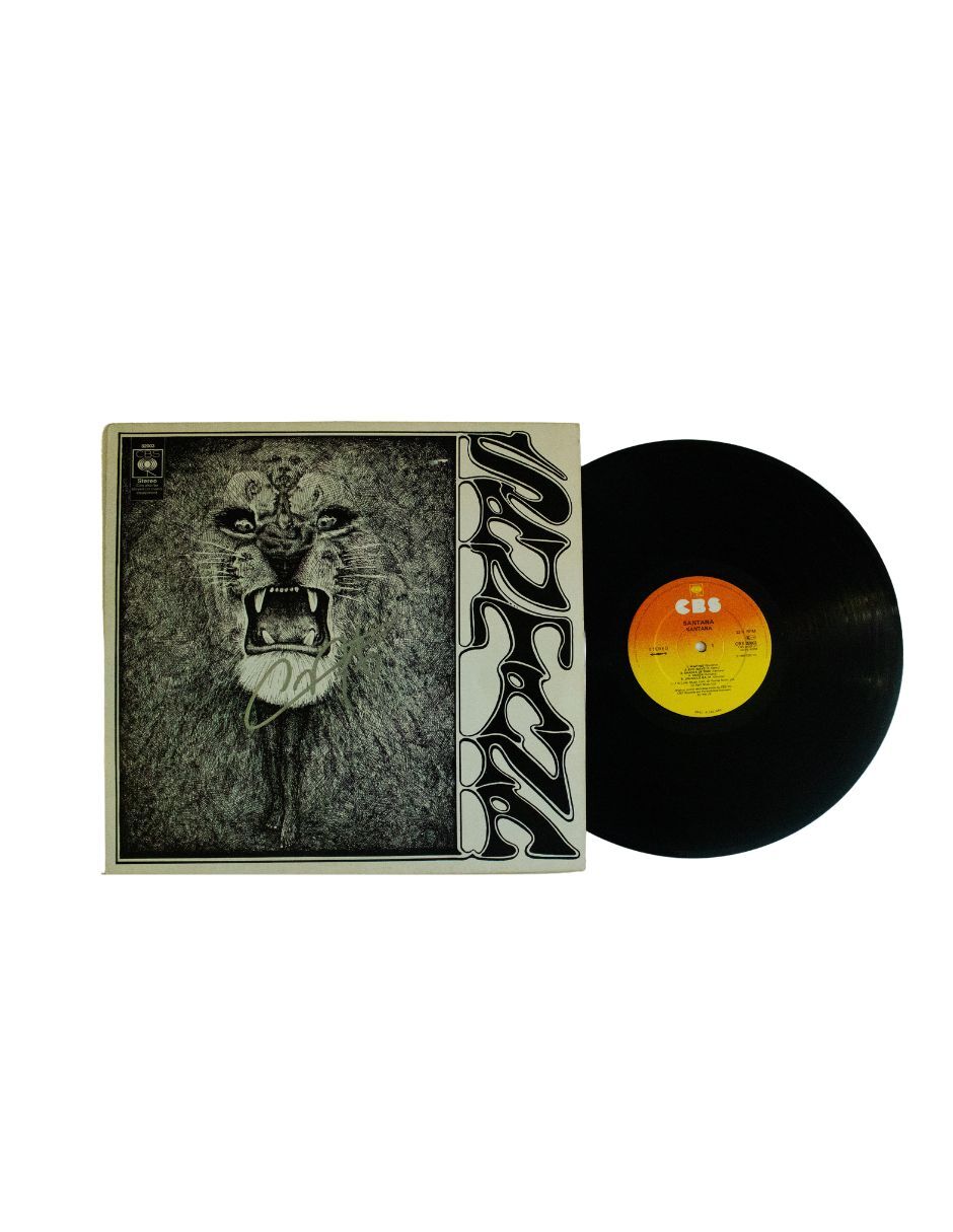 Disco de vinilo autografiado por Santana 5