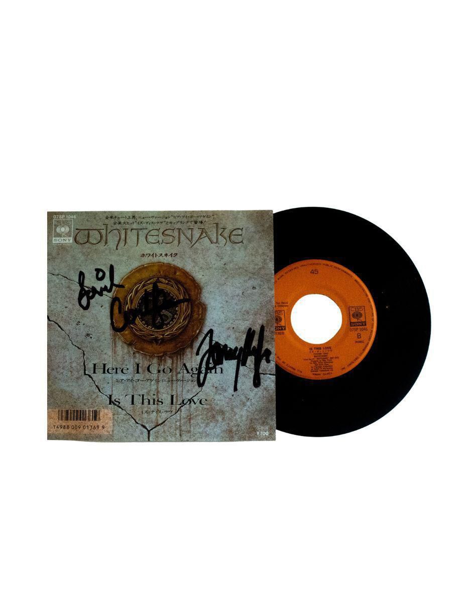 Disco de vinilo autografiado por Whitesnake 4