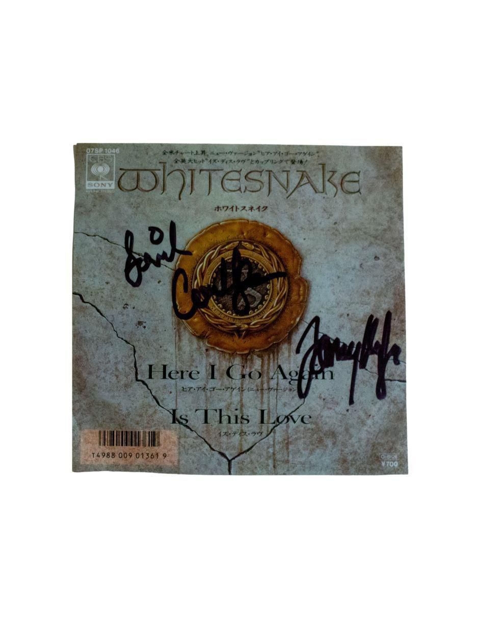 Disco de vinilo autografiado por Whitesnake 5