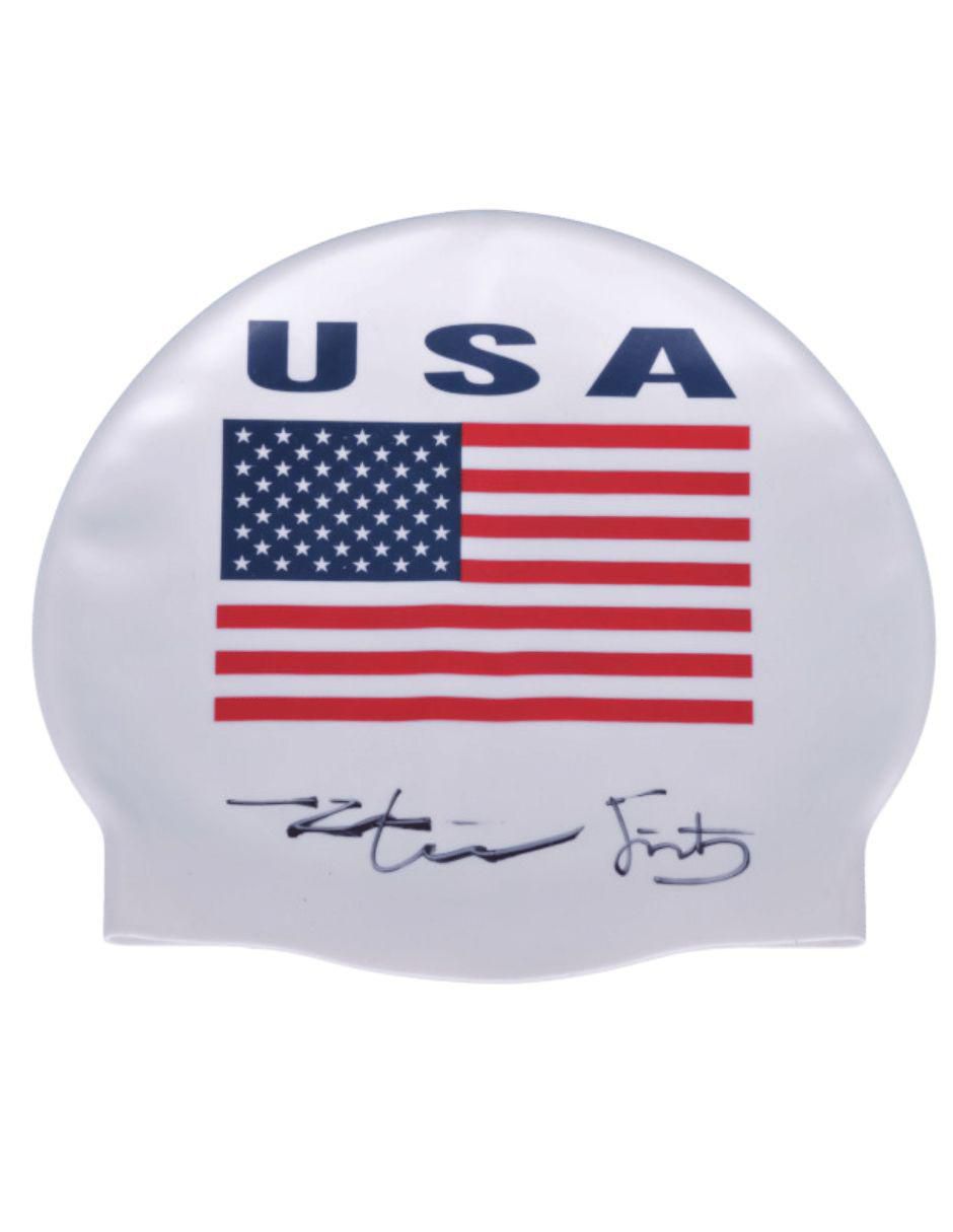 Gorra para natación autografiada por Mark Spitz 3