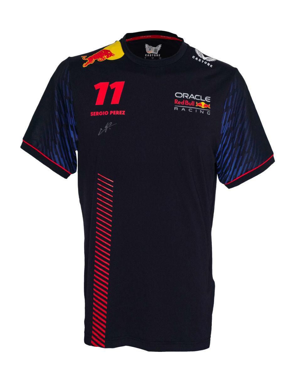 Playera autografiada por Sergio Checo Pérez