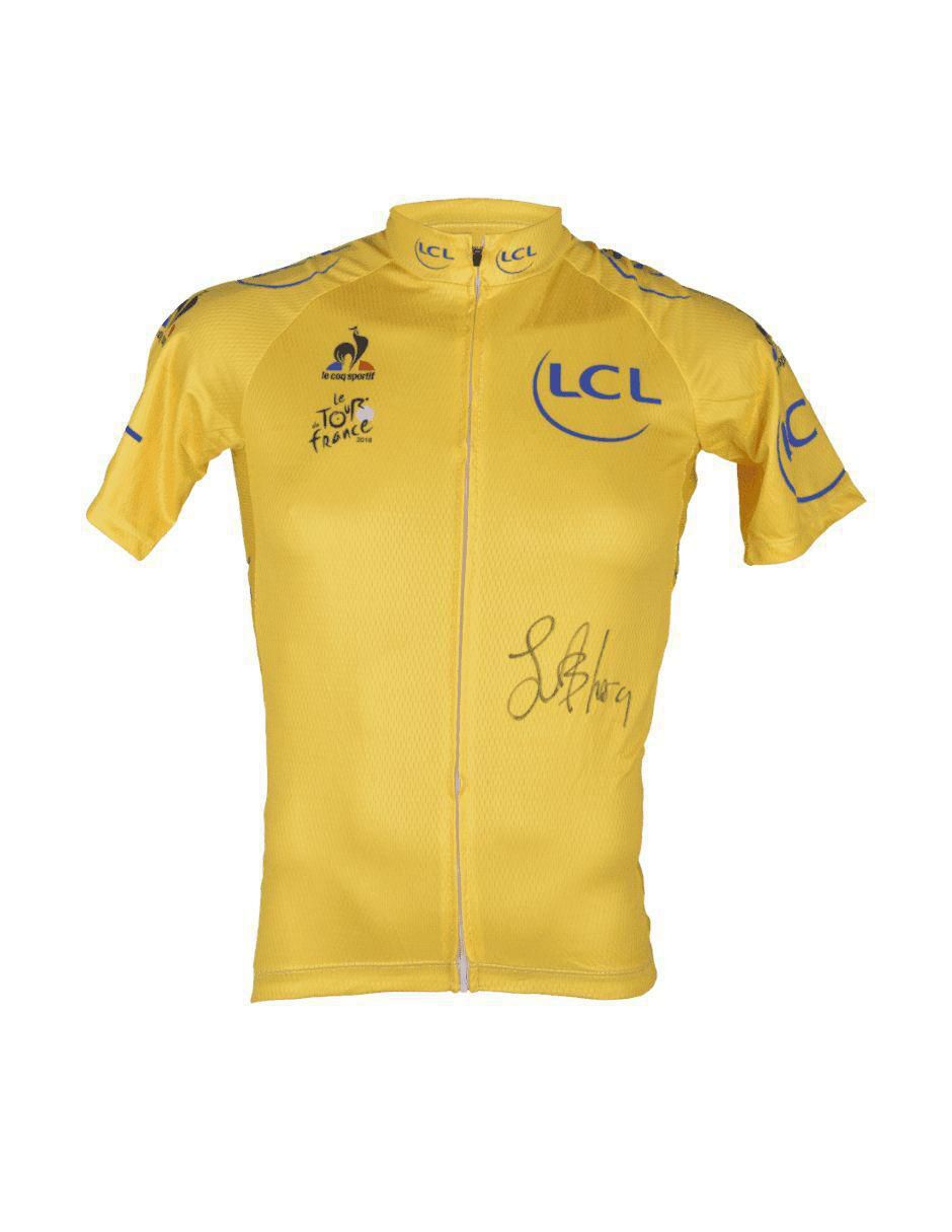 Playera autografiada por Lance Armstrong