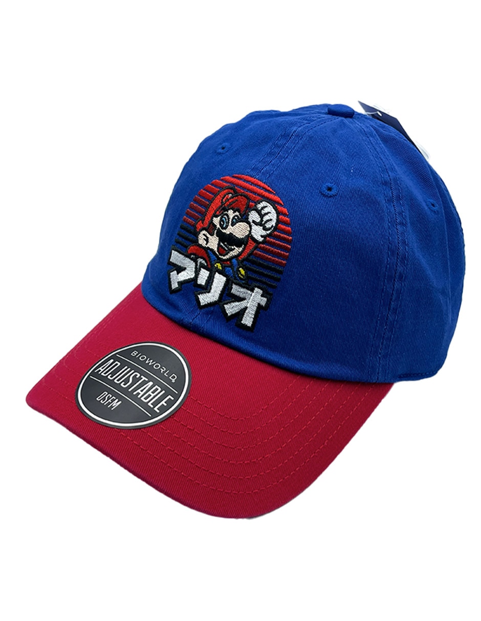Gorra con visera curva correa ajustable Kanji Super Mario infantil