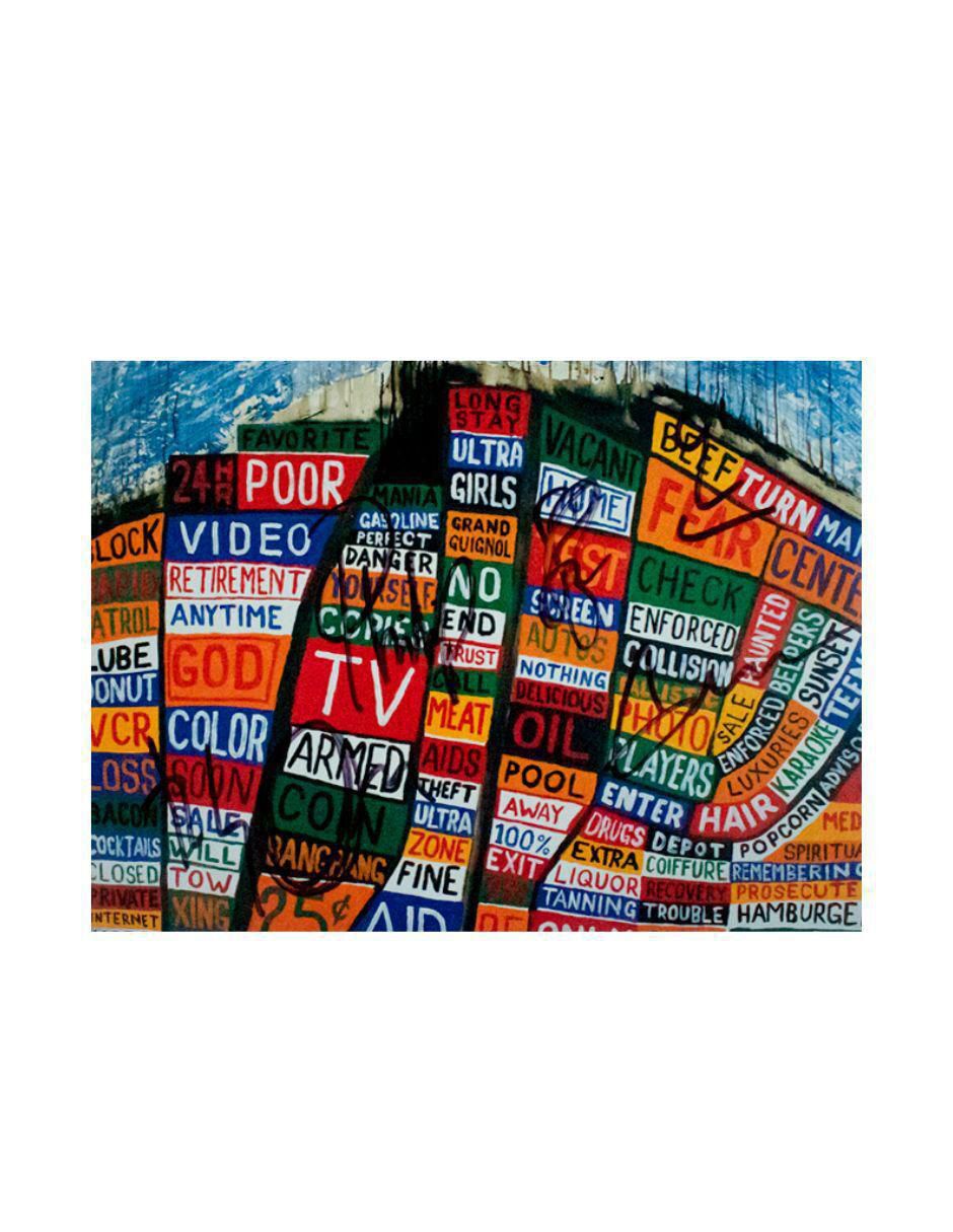 Disco de vinilo autografiado por Radiohead 2