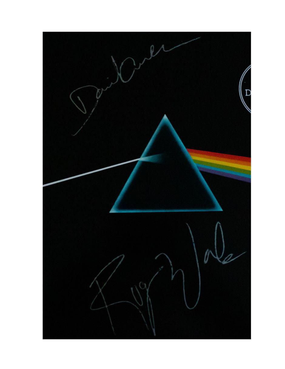 Disco de vinilo autografiado por Pink Floyd 2