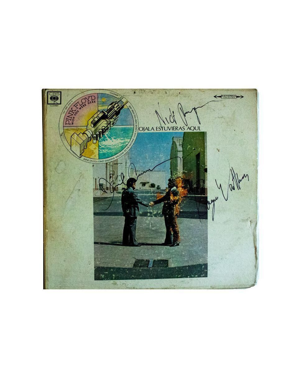 Disco de vinilo autografiado por Pink Floyd Disco de vinilo autografiado por Pink Floyd