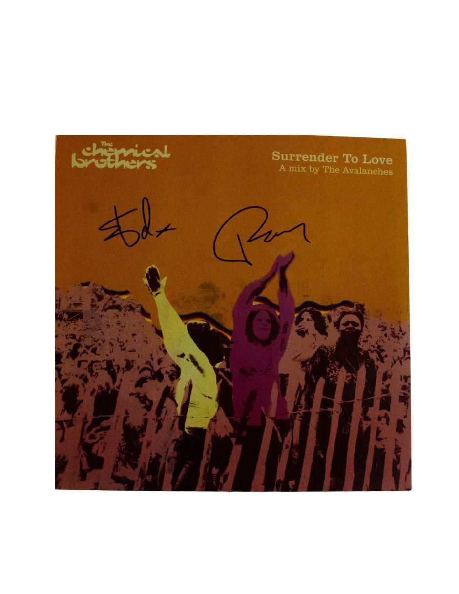 Disco de vinilo autografiado por The Chemical Brothers Disco de vinilo autografiado por The Chemical Brothers