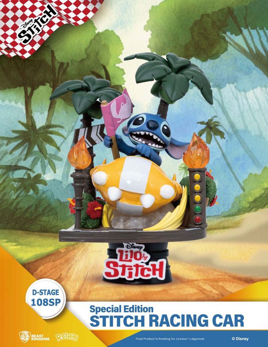 Figura de colección Stitch Stitch Rancing Car especial