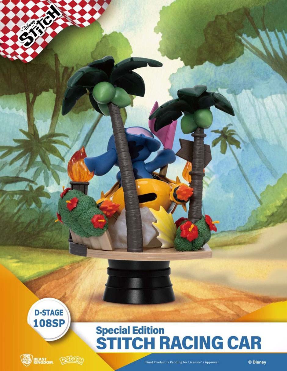 Figura de colección Stitch Stitch Rancing Car especial 3