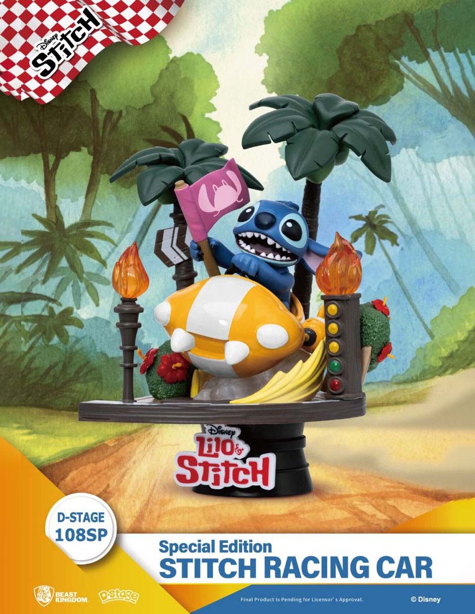 Figura de colección Stitch Stitch Rancing Car especial 4