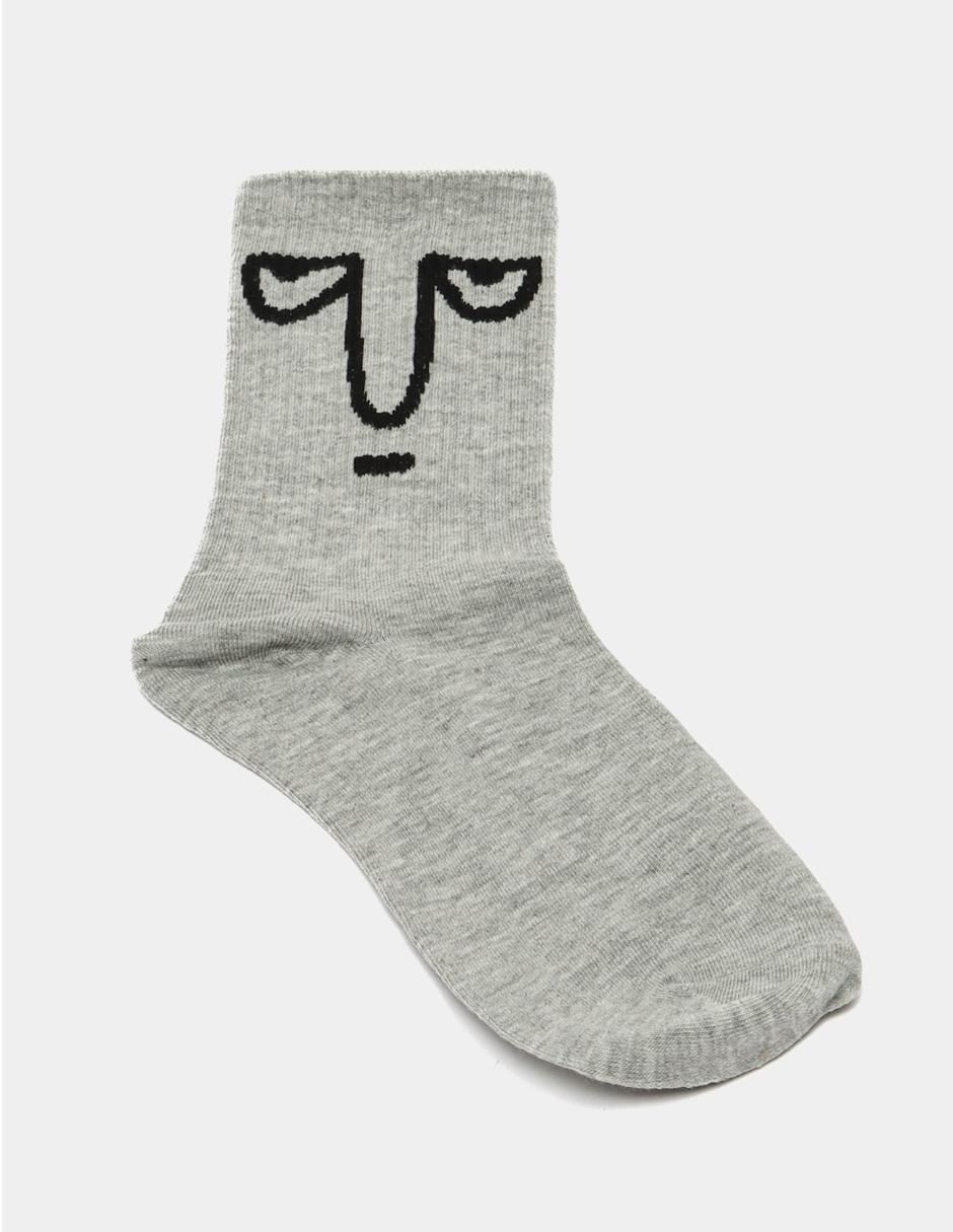 Calcetín antiderrapante EmojiGrey unisex 2