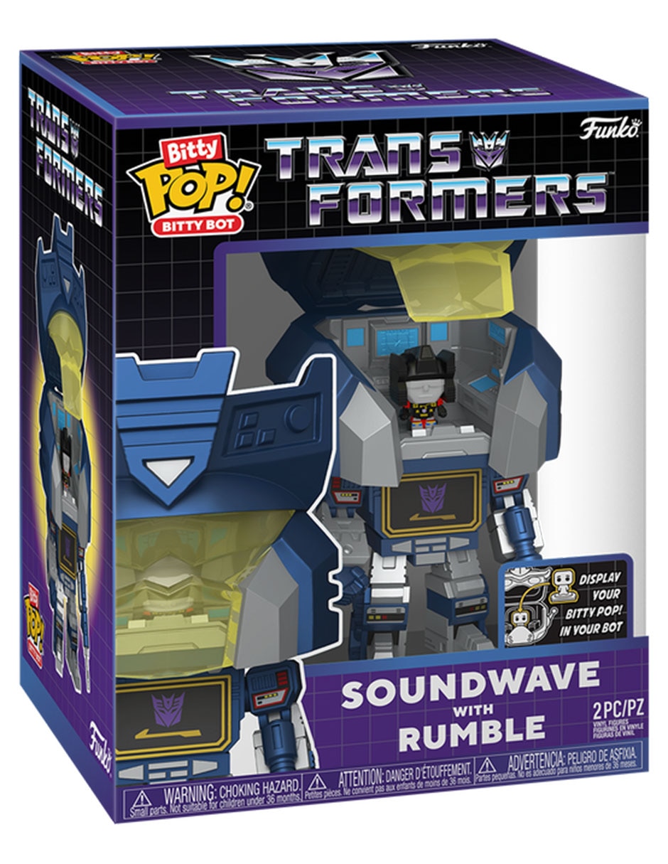 Bitty Pop! Transformers Soundwave with Rumble 3