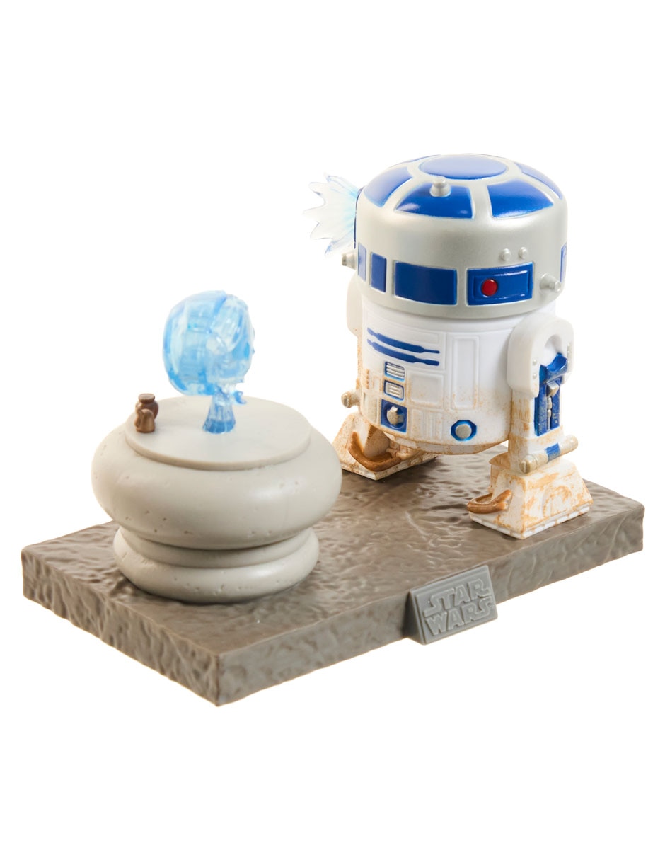POP! Deluxe Star Wars R2-D2 And Princess Leia Hologram cabeza oscilante 2
