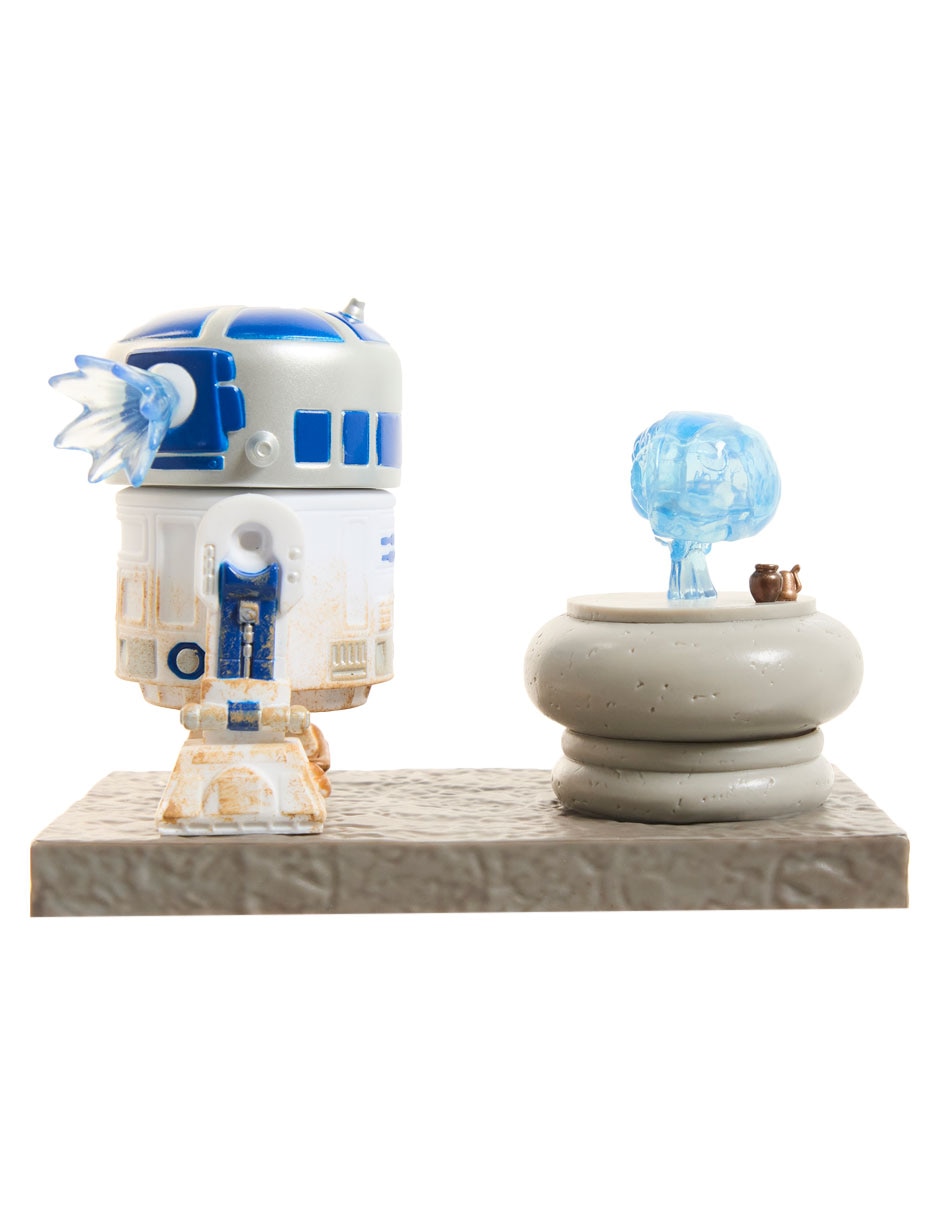 POP! Deluxe Star Wars R2-D2 And Princess Leia Hologram cabeza oscilante 3