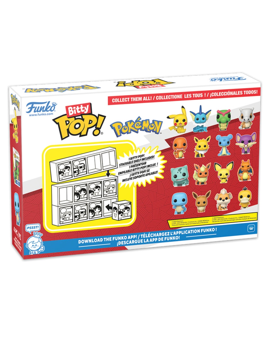 Bitty POP! Pokémon Pikachu, Vaporeon, Caterpie y Cubone 3