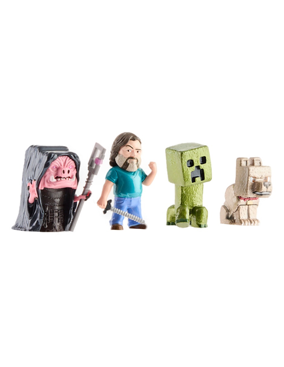 Set figuras Minecraft Steve, Creeper, Dennis, Malgosha 2