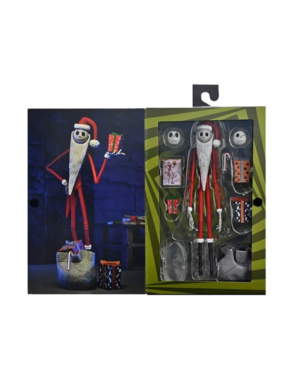 Figura de colección articulada The Nightmare Before Christmas Santa Jack Skellington 2