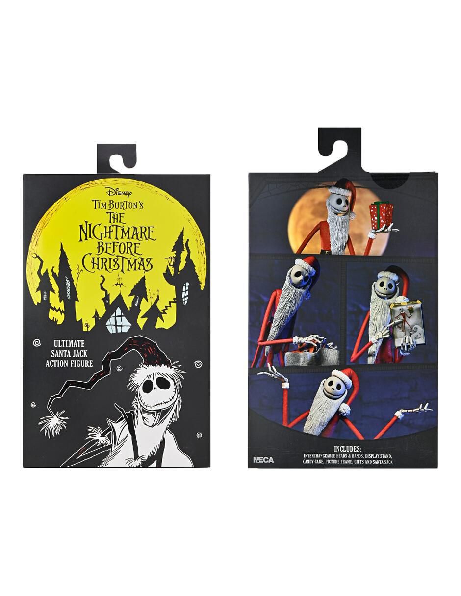 Figura de colección articulada The Nightmare Before Christmas Santa Jack Skellington 3
