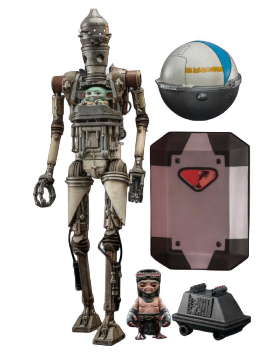 Figura de colección articulada Star Wars The Mandalorian IG-12 With Grogu especial Figura de colección articulada Star Wars The Mandalorian IG-12 With Grogu especial