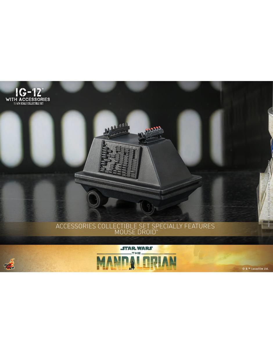 Figura de colección articulada Star Wars The Mandalorian IG-12 With Grogu especial 2