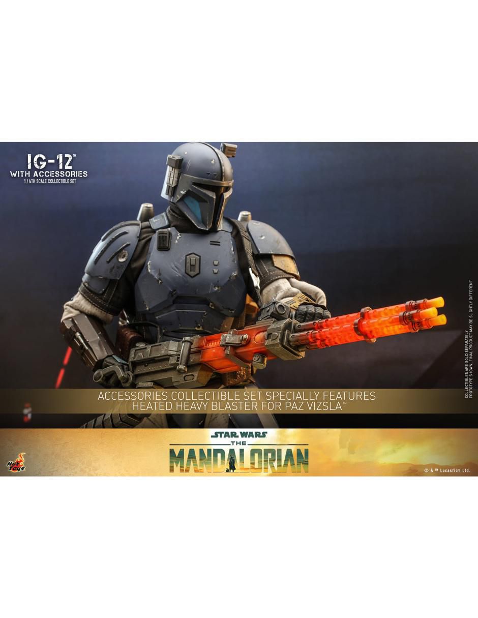 Figura de colección articulada Star Wars The Mandalorian IG-12 With Grogu especial 5