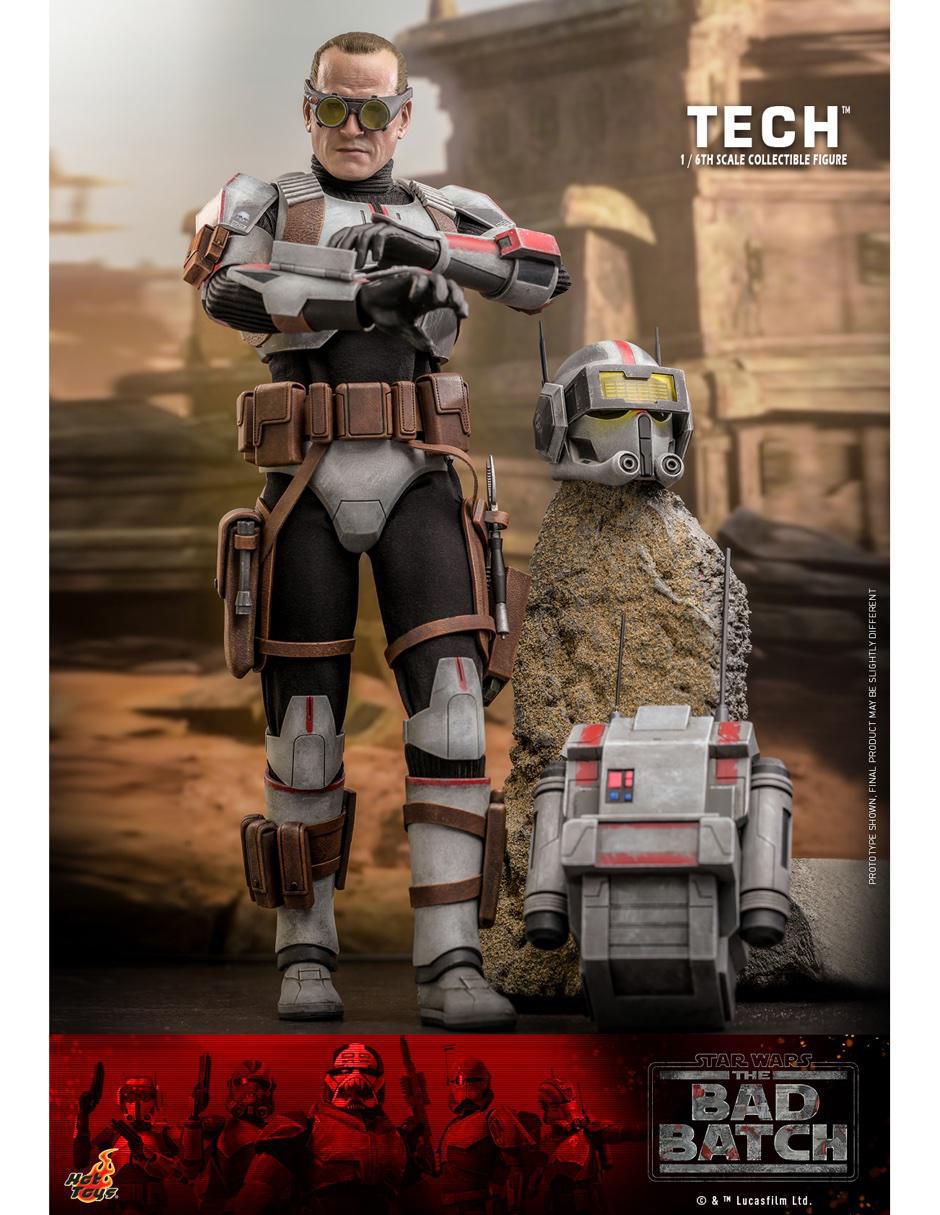 Figura de colección articulada Star Wars: The Bad Batch Tech Deck 12