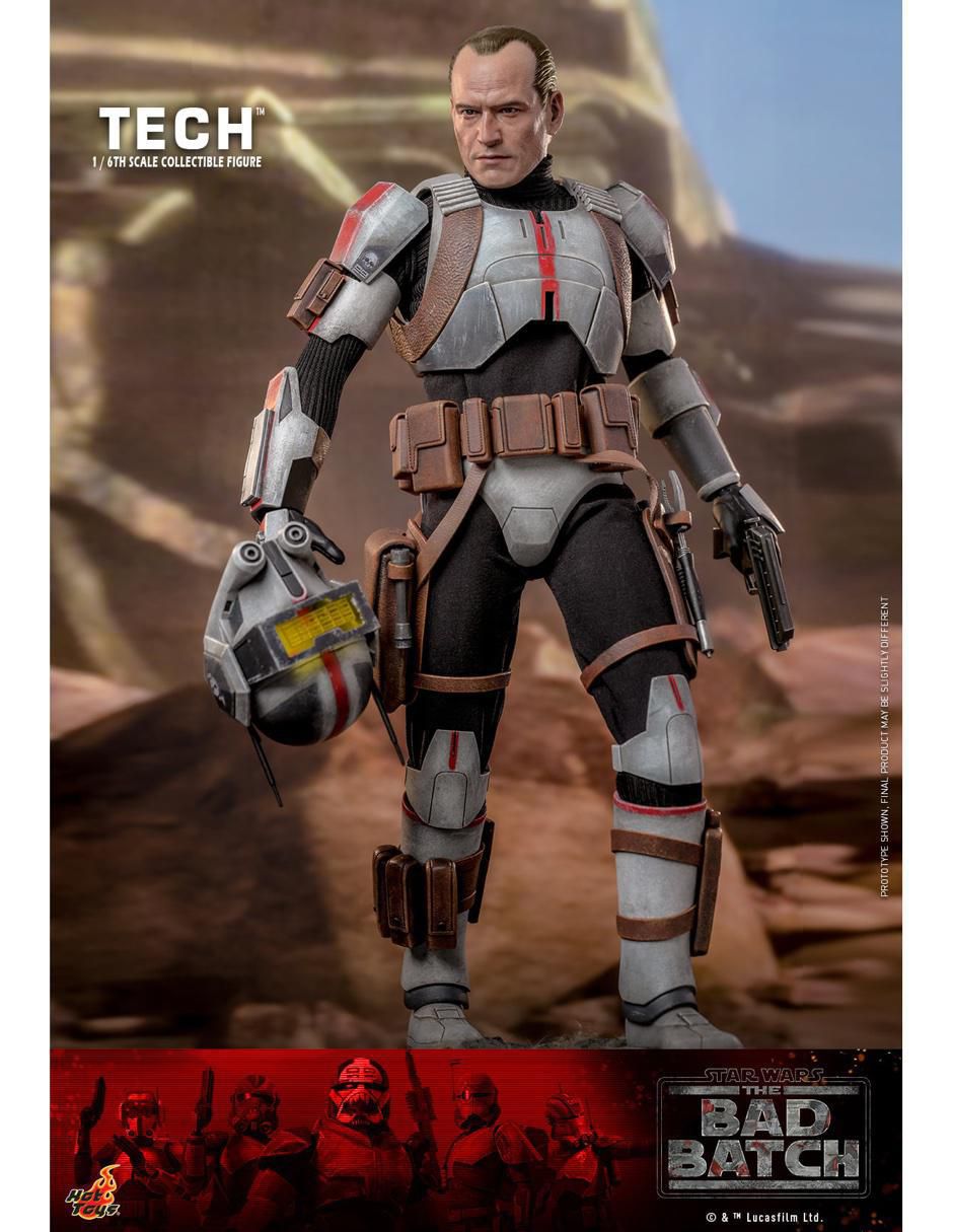 Figura de colección articulada Star Wars: The Bad Batch Tech Deck 10