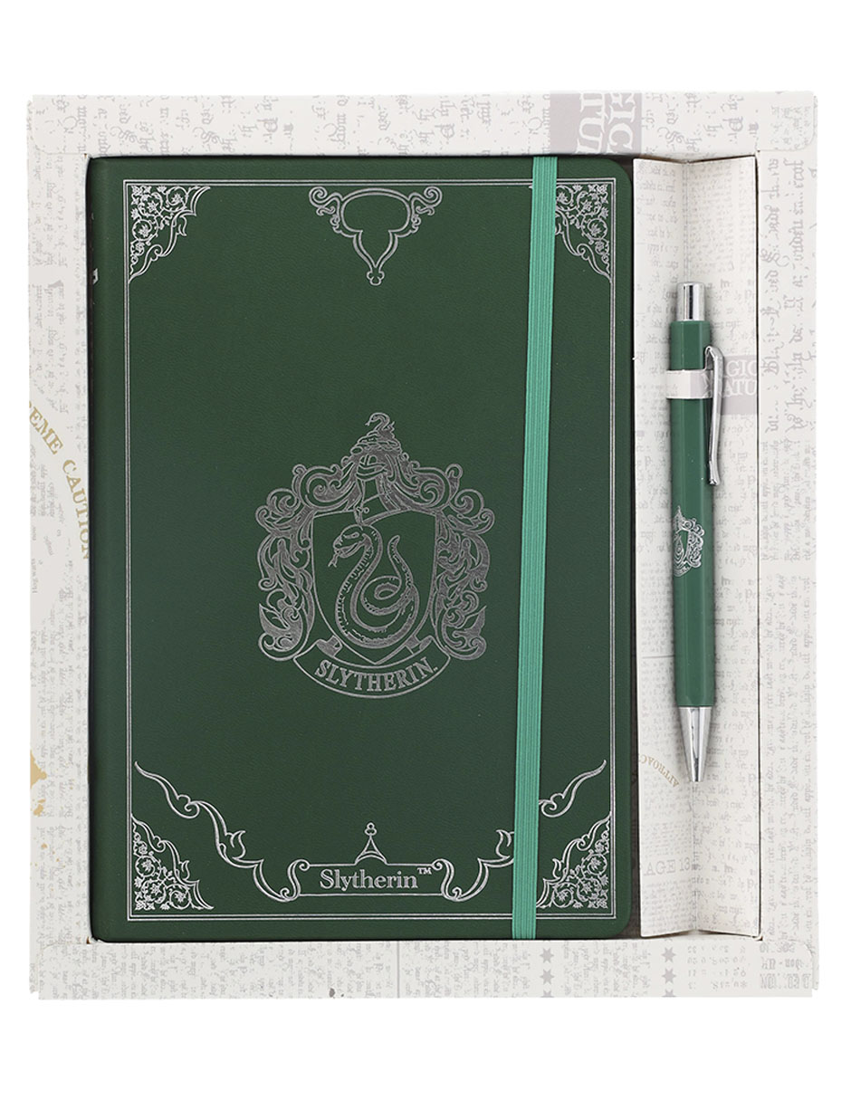 Cuaderno Slytherin a rayas y blanca 7