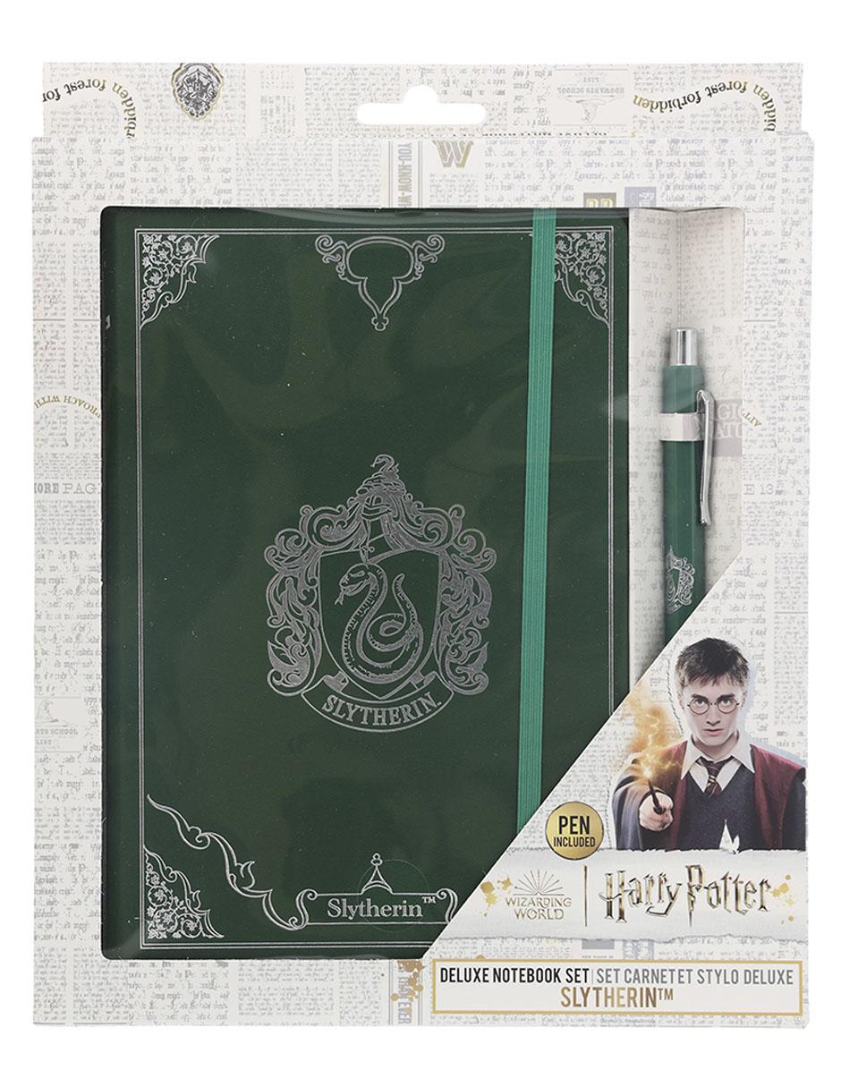Cuaderno Slytherin a rayas y blanca 8