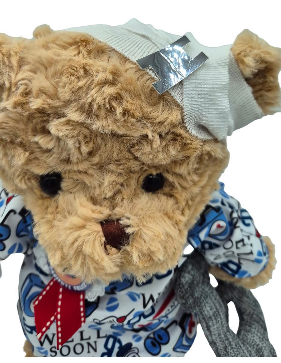 Peluche de oso Hospitalosos hecho a mano de 34 cm 2