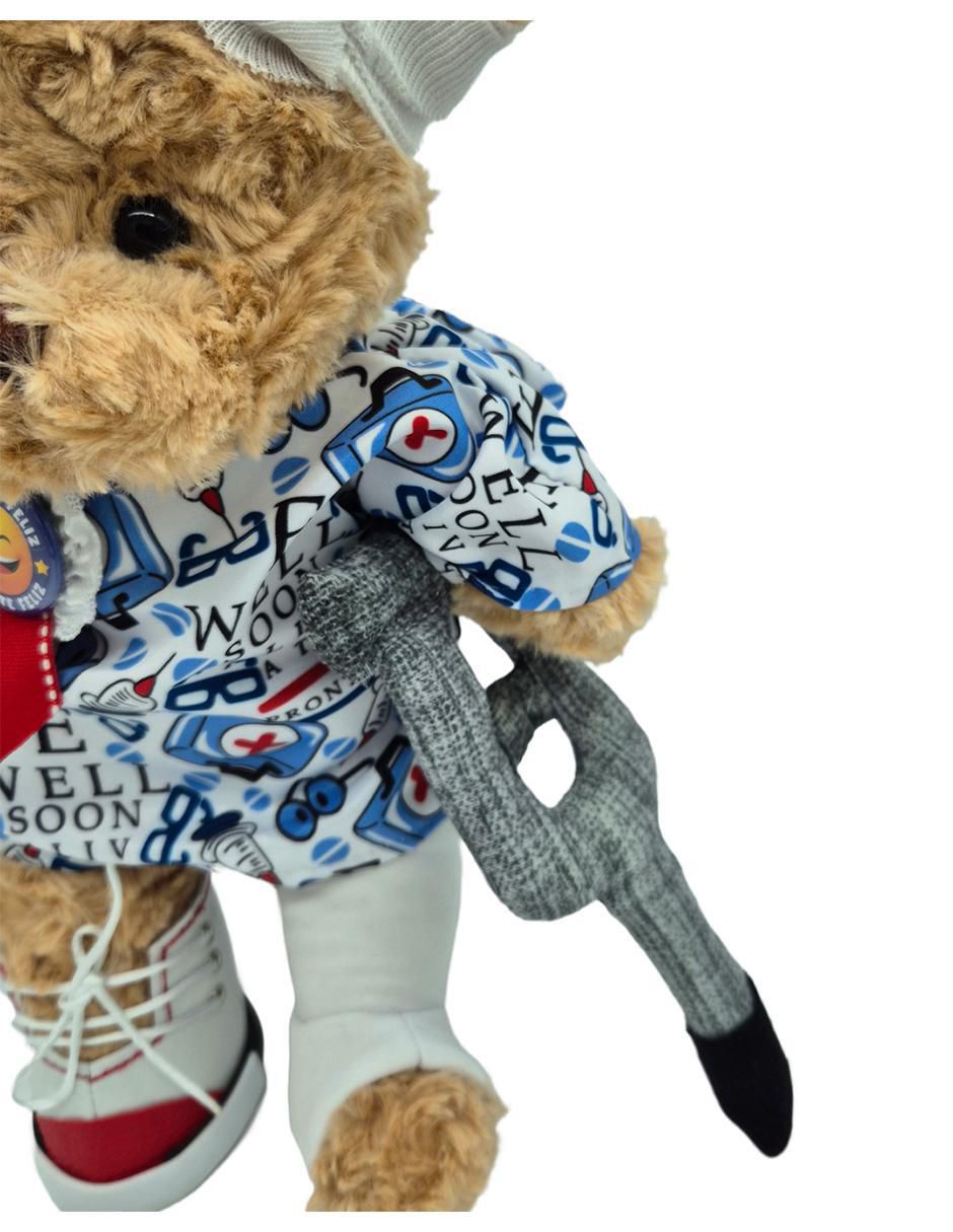 Peluche de oso Hospitalosos hecho a mano de 34 cm 4