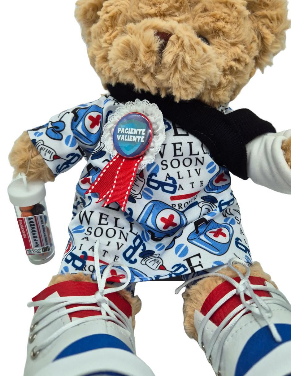 Peluche de oso hospitalosos hecho a mano de 34 cm 2
