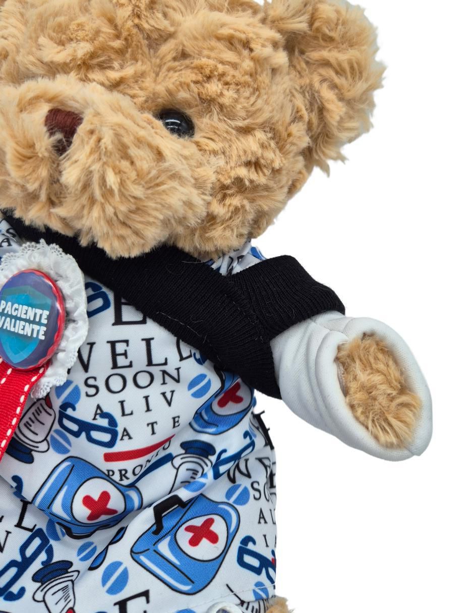 Peluche de oso hospitalosos hecho a mano de 34 cm 3