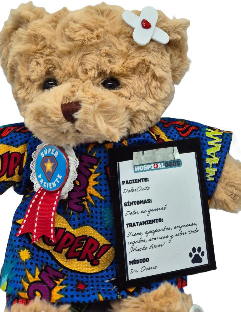 Peluche de oso hospitalosos hecho a mano de 34 cm 3