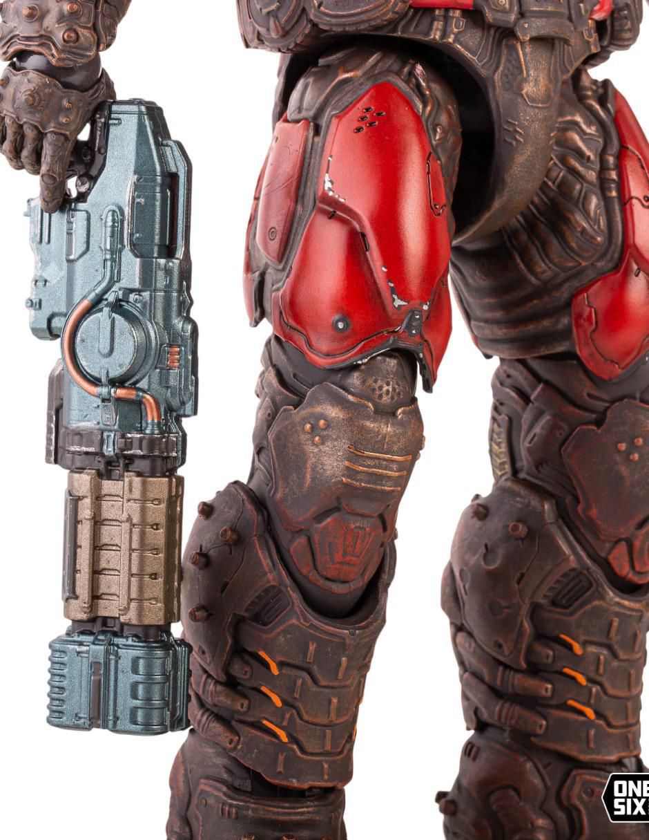 Figura de colección articulada Doom Eternal Slayer coleccionable con luz 11