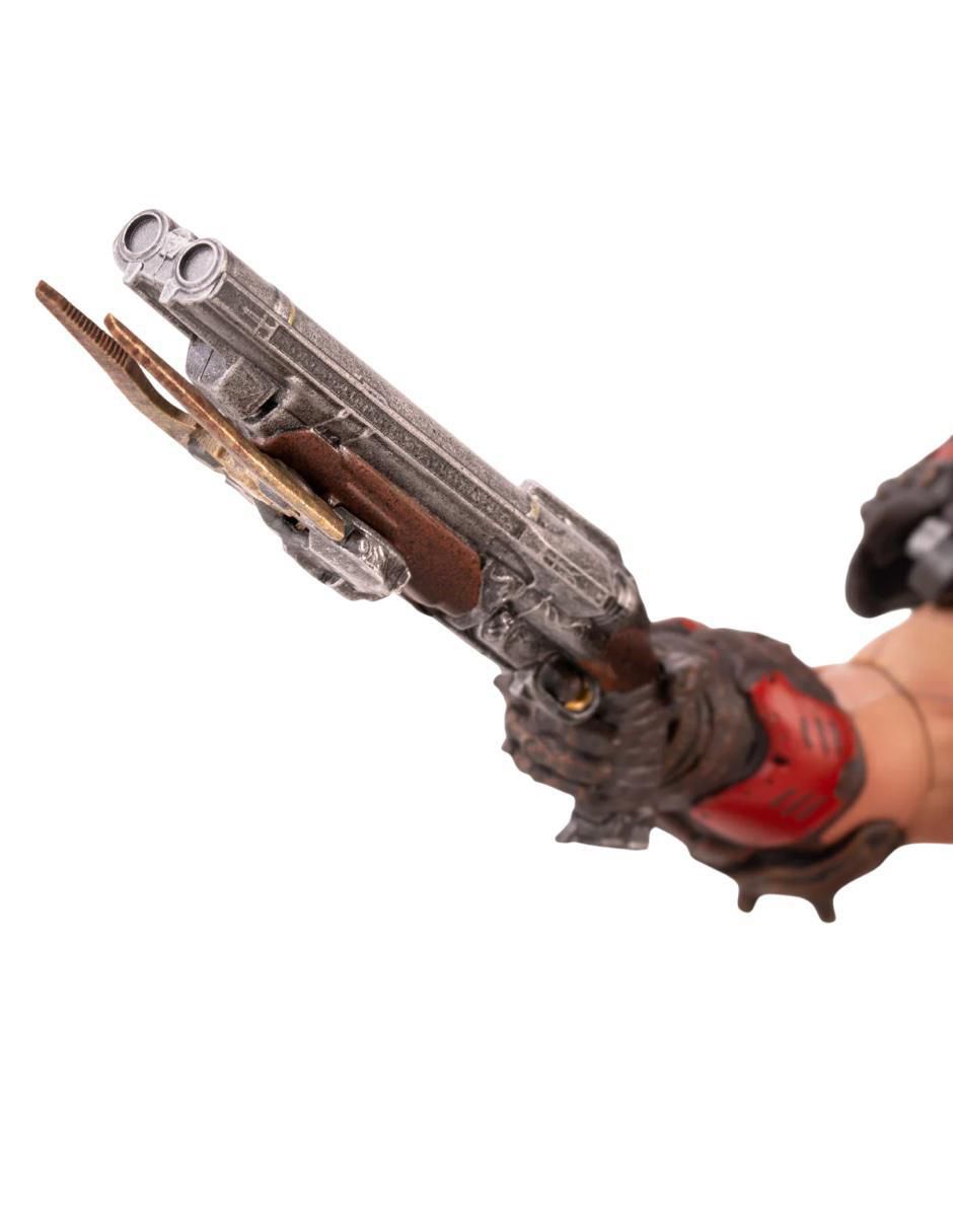 Figura de colección articulada Doom Eternal Slayer coleccionable con luz 12
