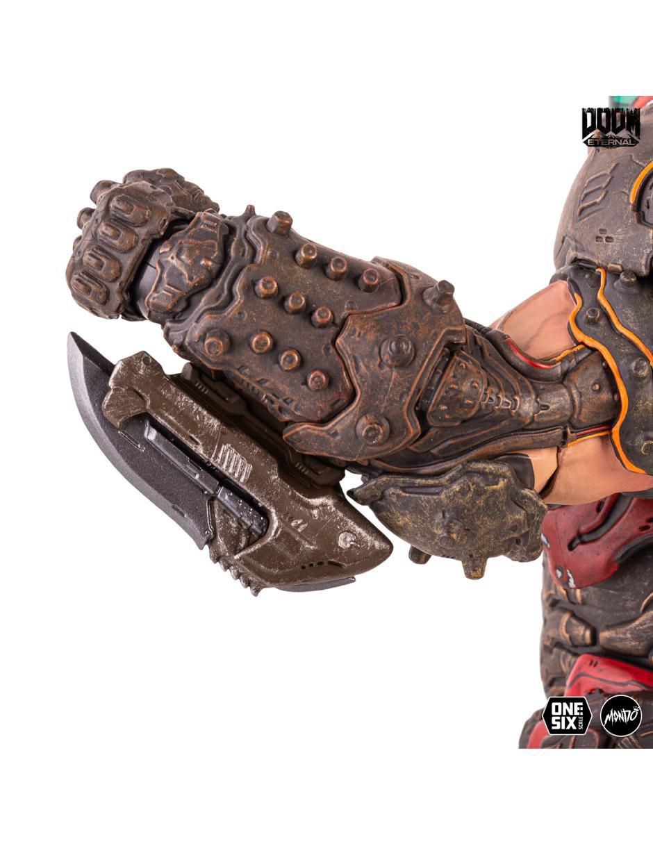 Figura de colección articulada Doom Eternal Slayer coleccionable con luz 14