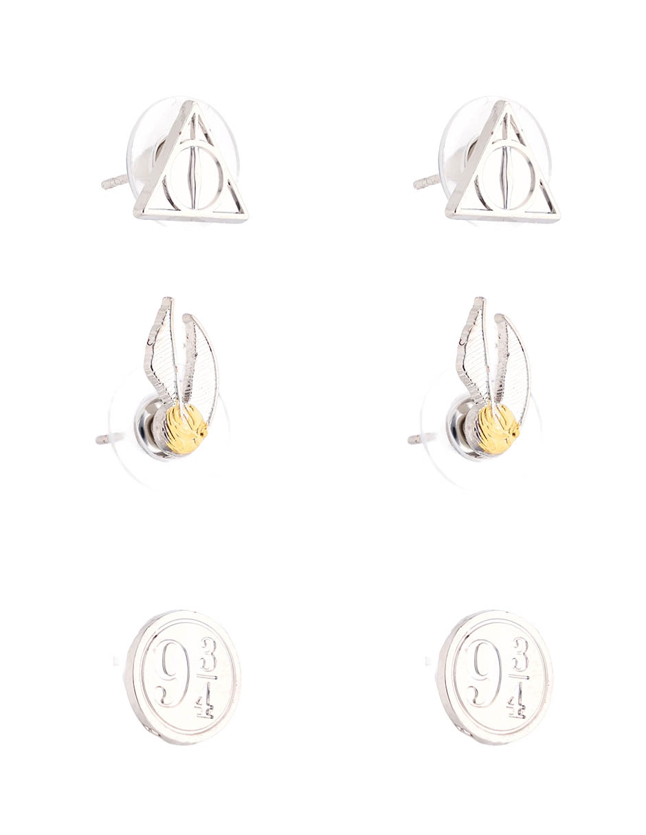 Set de aretes Harry Potter con acabado pulido 2
