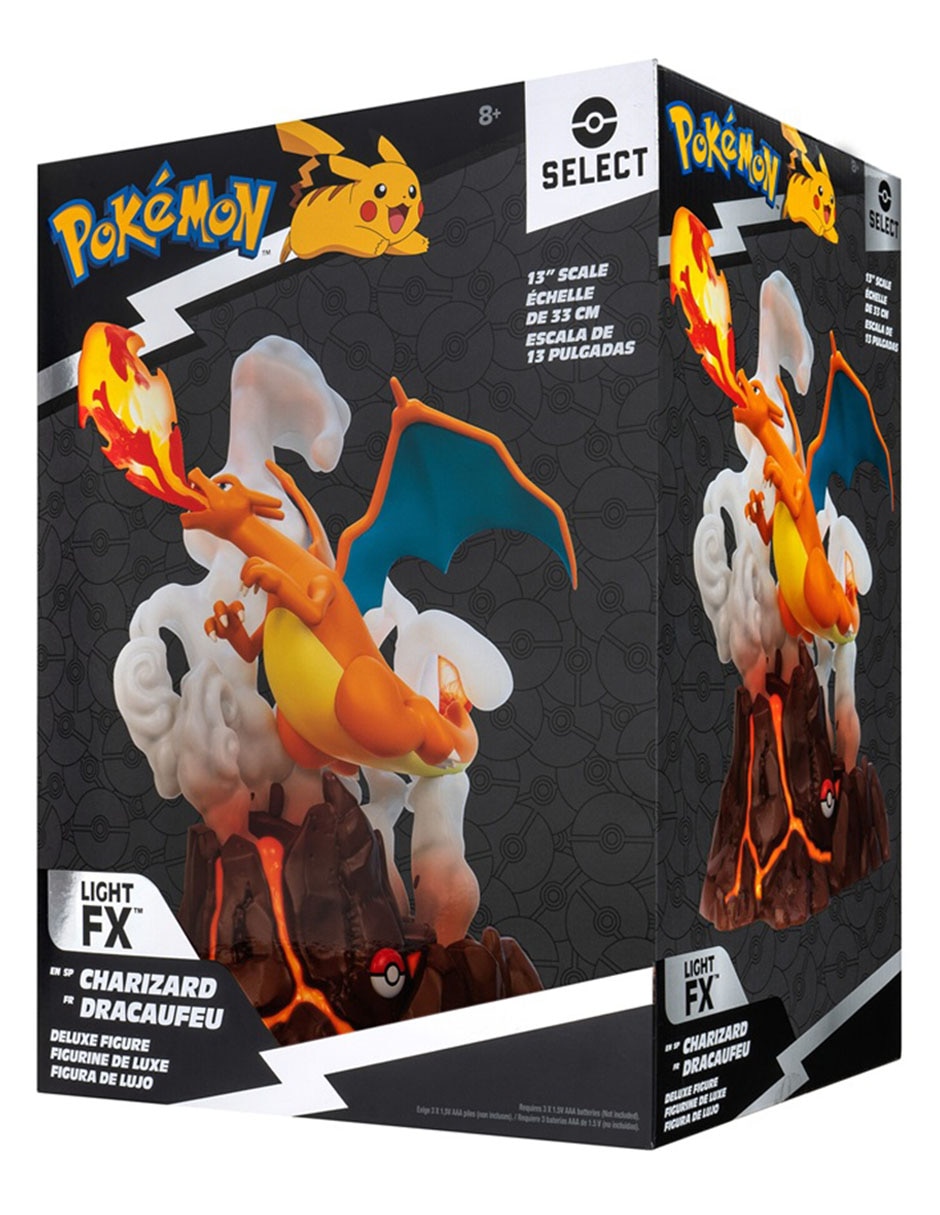 Figura de acción Pokémon Charizard select con luz 2