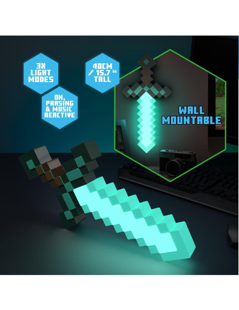 Lámpara de mesa led Minecraft Espada De Diamante 11