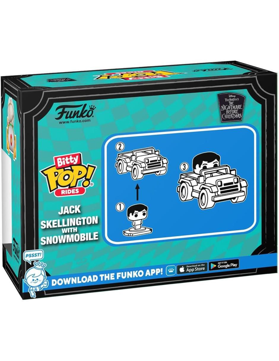 Set figuras acción The Nightmare Before Christmas Jack Skellington With Snowmobile estándar 3