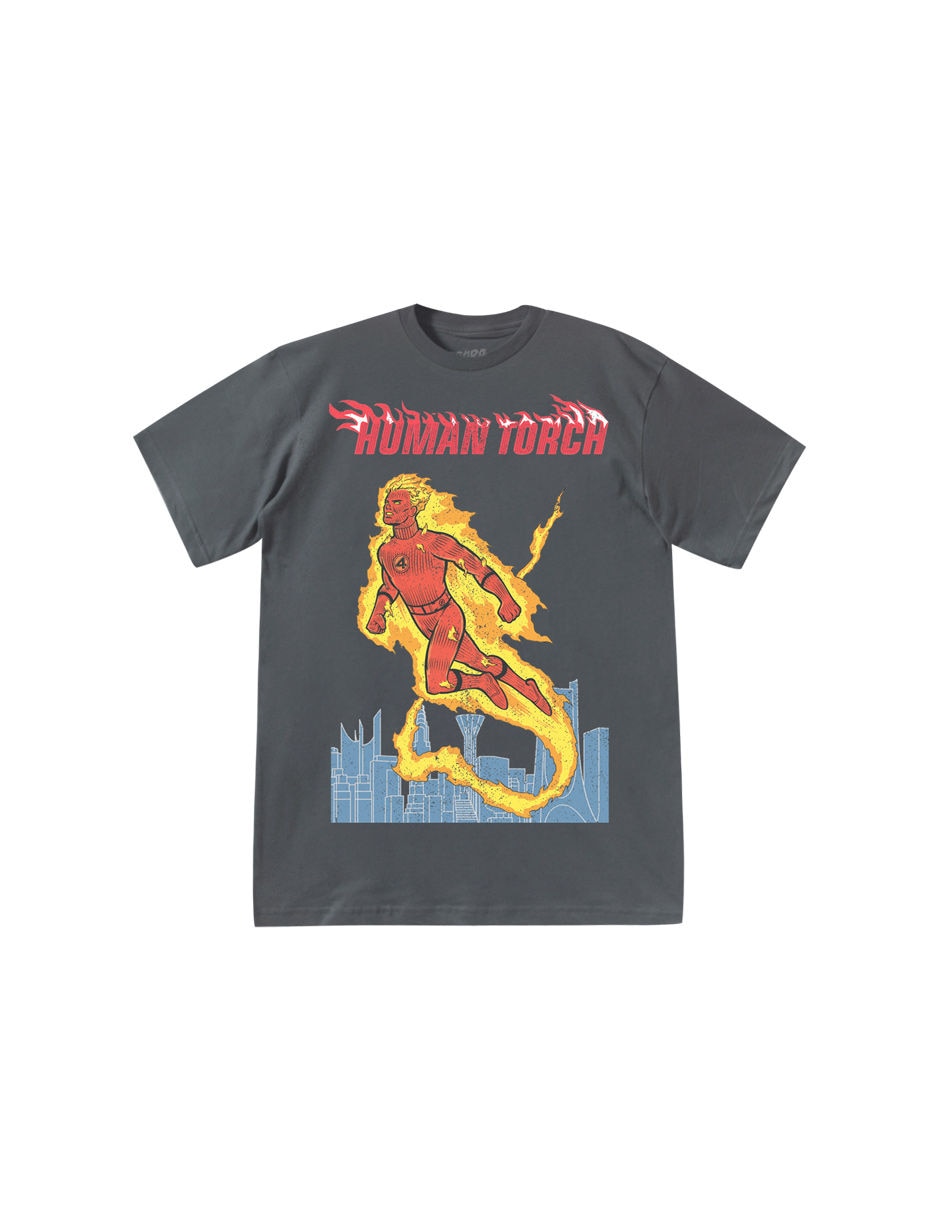 Playera Mascara de Latex Los Fantásticos cuello redondo para