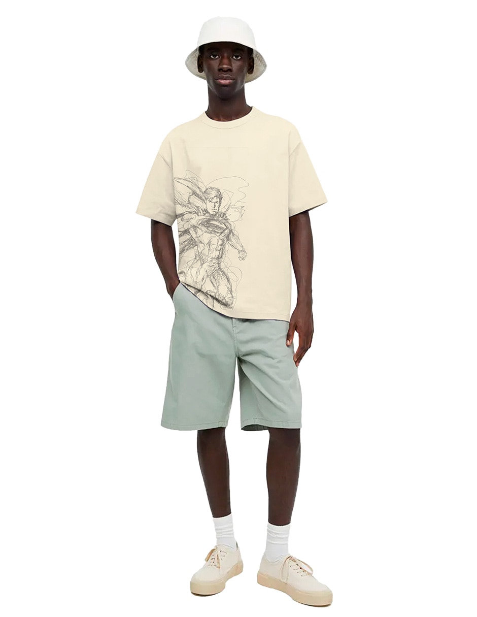 Playera Superman cuello redondo para hombre