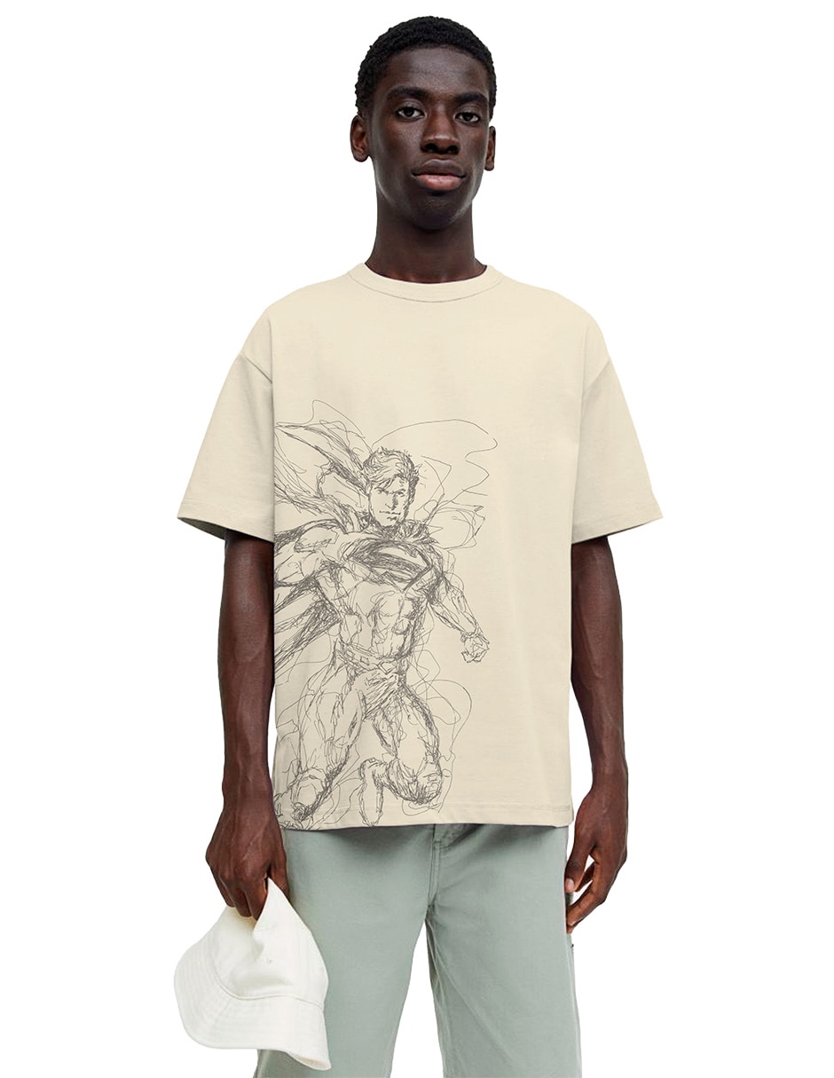 Playera Superman cuello redondo para hombre 4